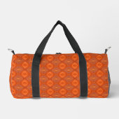 Orange Gemustert Flamingo Feather Duffle Bag (Vorderseite)