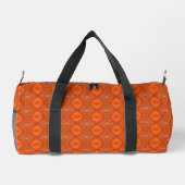 Orange Gemustert Flamingo Feather Duffle Bag (Rückseite)