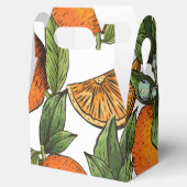 Orange Gemustert Geschenkschachtel (Geöffnet)