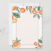 Orange Gender Reveal Was wird die kleine Süsse sei Einladung (Rückseite)