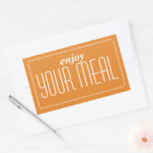 Orange Genießen Sie Ihre Mahlzeit Rechteckiger Aufkleber (Umschlag)
