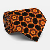 Orange Geometic Pattern Krawatte (Gerollt)