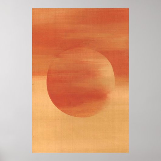 Orange Geometric Abstrakt Circle Art Poster (Vorne)