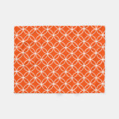 Orange Geometric Design Overlapping Circles Fleecedecke (Vorderseite (Horizontal))