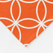 Orange Geometric Design Overlapping Circles Fleecedecke (Ecke)