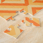 Orange Geometric Diamond Muster Frustration Puzzle (Seite)