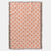 Orange Geometric Links Muster Decke (Vorderseite Vertikal)