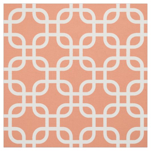 Orange Geometric Links Muster Stoff (Muster)