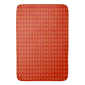 Orange Geometric Mesh Bath Mat Badematte (Vorderseite Vertikal)