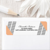 Orange Geometric Strip Address Labels (Insitu)