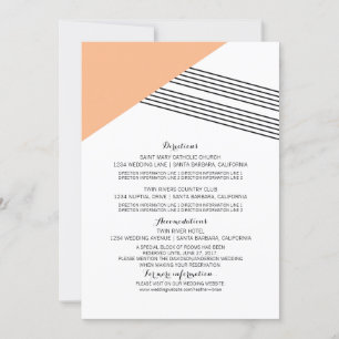 Orange Geometric Strip Information Card Einladung