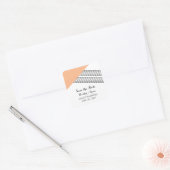 Orange Geometric Strip Save the Date Stickers (Umschlag)