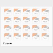 Orange Geometric Stripe Wedding Stickers (Blatt)