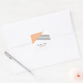 Orange Geometric Stripe Wedding Stickers (Umschlag)