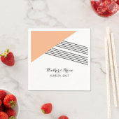 Orange Geometric Strippapier Napkins Serviette (Beispiel)