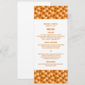 Orange Geometric Triangle Wedding Menu Menükarte (Vorne/Hinten)