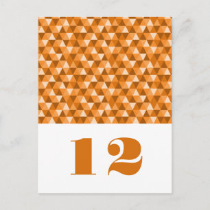 Orange geometrische Dreiecke Postkarte