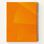 Orange geometrische Farbverlaufsmuster Notizblock (Rückseite)