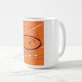 ORANGE GEOMETRISCHE KUNST KAFFEETASSE (VorderseiteRechts)