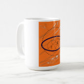 ORANGE GEOMETRISCHE KUNST KAFFEETASSE (Vorderseite Links)