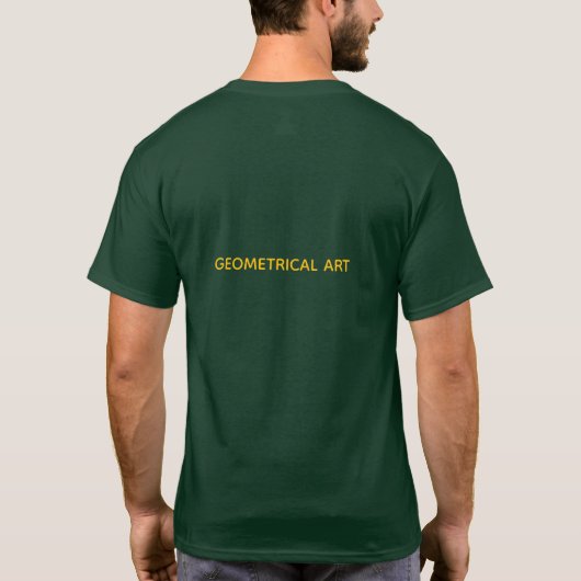 ORANGE GEOMETRISCHE KUNST T-Shirt (Rückseite)