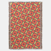 Orange Geometrisches Abstraktes Muster Decke (Vorderseite Vertikal)