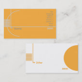 Orange geometrisches - Geschäft Visitenkarte (Vorne/Hinten)