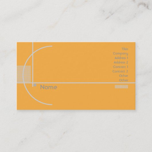 Orange geometrisches - Geschäft Visitenkarte (Vorderseite)