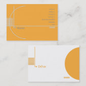 Orange geometrisches - mollig visitenkarte (Vorne/Hinten)