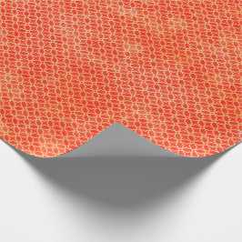 Orange geometrisches Muster Geschenkpapier