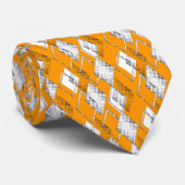 Orange geometrisches Muster. Krawatte (Gerollt)