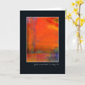 Orange-Gerahmt-Hello Karte (Gelbe Blume)