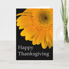 Orange Gerber Blume: Glückliche Thanksgiving-Karte Feiertagskarte