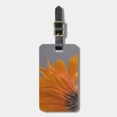 Orange Gerber Daisy Blume Gepäckanhänger (Vorderseite vertikal)