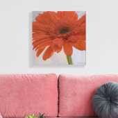 Orange Gerber Daisy Blume Leinwanddruck (Insitu (Wohnzimmer))