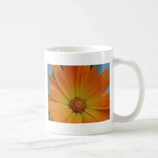 Orange Gerber Daisy Kaffeetasse (Rechts)