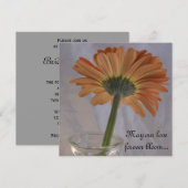 Orange Gerber Daisy Wedding Einladung (Vorne/Hinten)