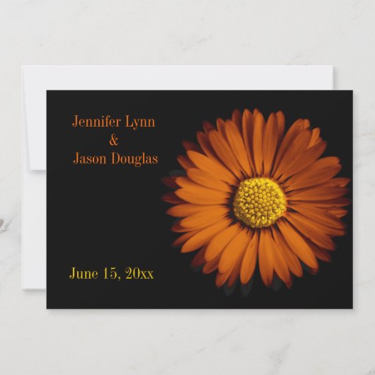 Orange Gerber Einladung (Rückseite)