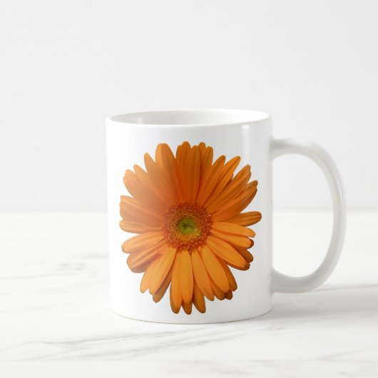 Orange Gerber Gänseblümchen Kaffeetasse (Rechts)