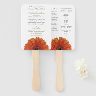 Orange Gerber Gerbera Daisy Wedding Fächer