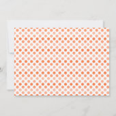 Orange Gerber Polka Dot Bridal Dusche Einladung (Rückseite)
