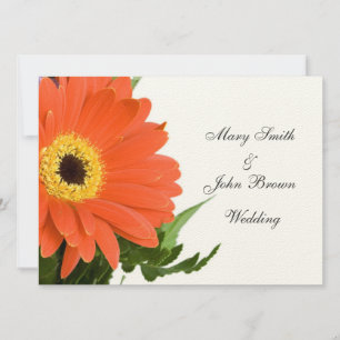 Orange Gerber Wedding Einladung