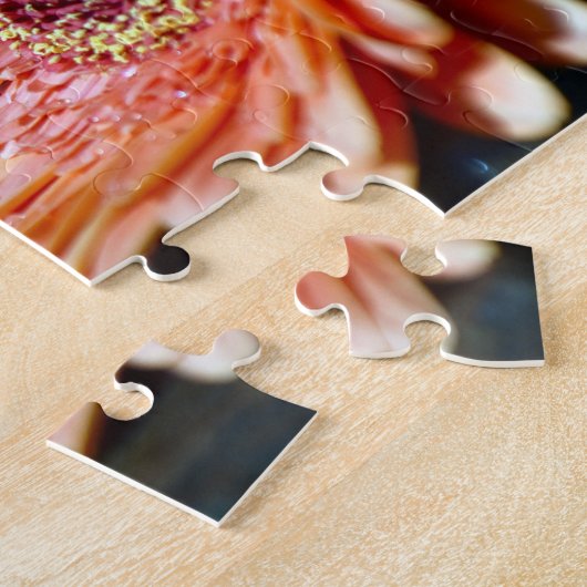 Orange Gerbera Blume Fotograf Puzzle (Seite)