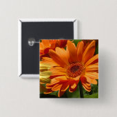 Orange Gerbera Button (Vorne & Hinten)