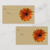Orange Gerbera Daisy Besondere Anlass Platzkarte (Vorne/Hinten)
