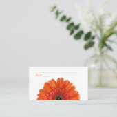 Orange Gerbera Daisy Besondere Anlass Platzkarten (Stehend Vorderseite)