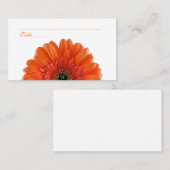 Orange Gerbera Daisy Besondere Anlass Platzkarten (Vorne/Hinten)