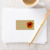 Orange Gerbera Daisy Blank Wedding Address Labels Adressaufkleber (Insitu)
