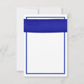 Orange Gerbera Daisy Blue Wedding Repair Card RSVP Karte (Rückseite)