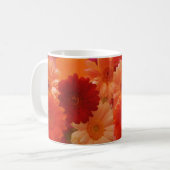 Orange Gerbera Daisy Blume Foto Art Coffee Mugs Kaffeetasse (Vorderseite Links)